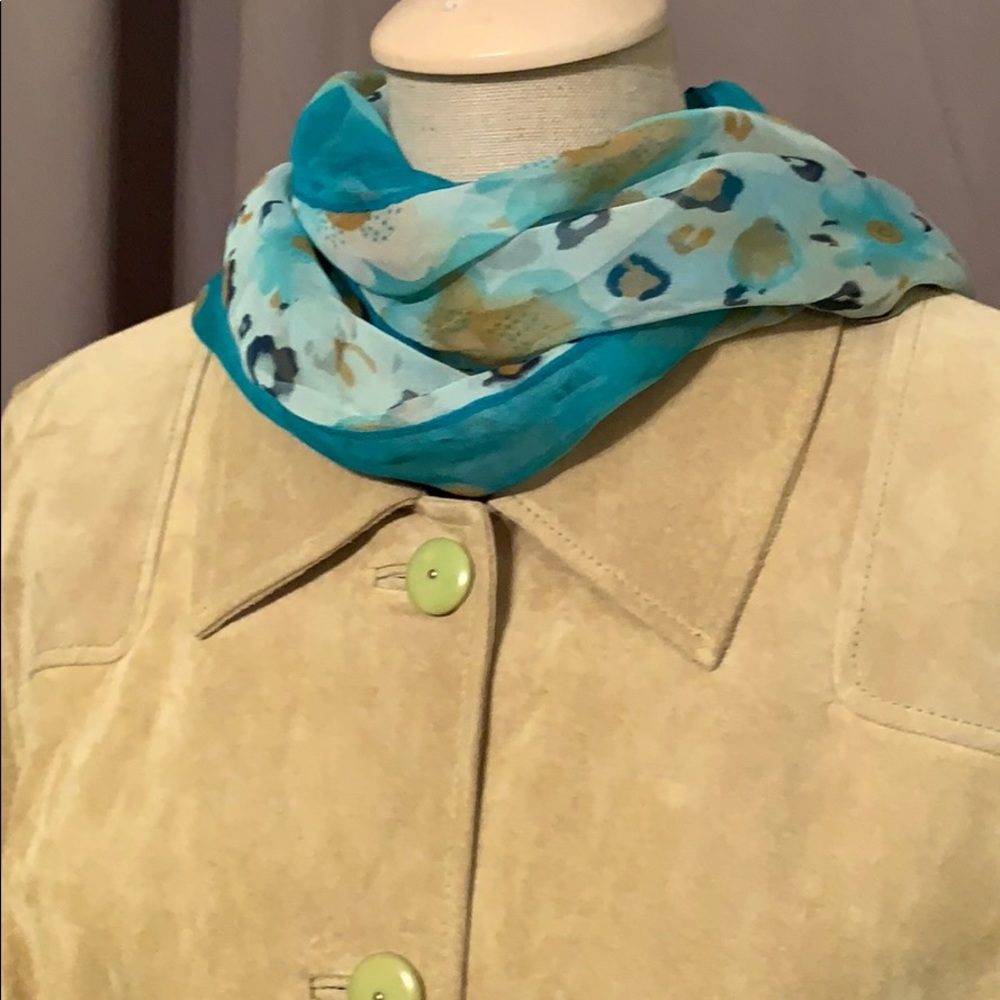 Light Green Suede Fully- Lined Blazer - image 3